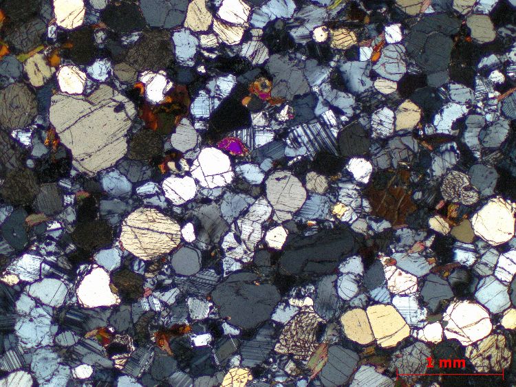  Microscope Enclave granulitique Xénolithe de granulite basique de Bournac Massif central Velay Saint-Front Bournac